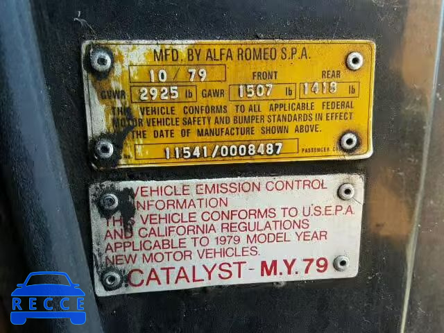 1979 ALFA ROMEO SPIDER AR115410008487 зображення 9