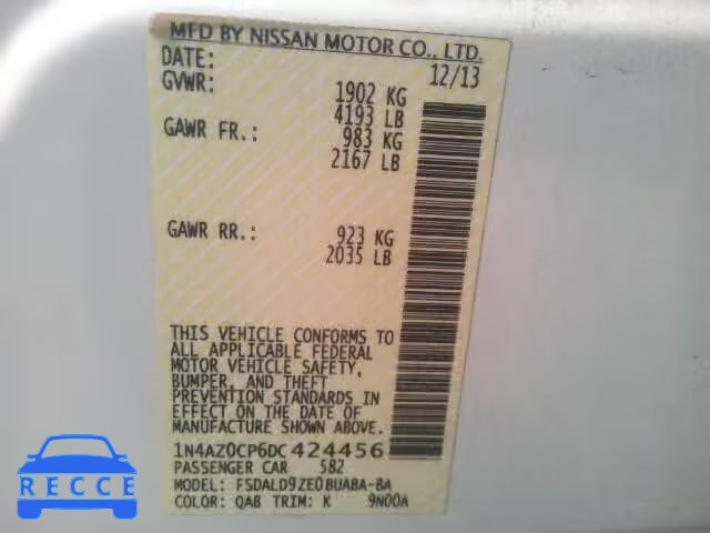 2013 NISSAN LEAF 1N4AZ0CP6DC424456 image 9