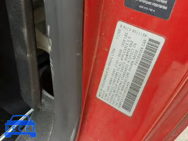 2001 VOLKSWAGEN GTI 9BWPG61J314035409 image 9