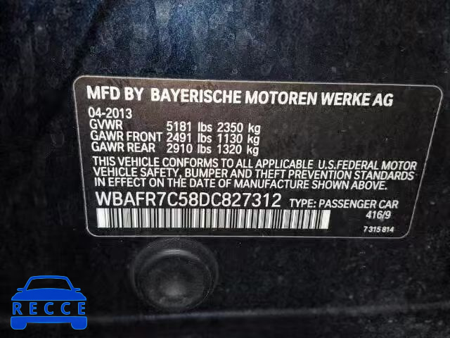 2013 BMW 535 WBAFR7C58DC827312 image 9