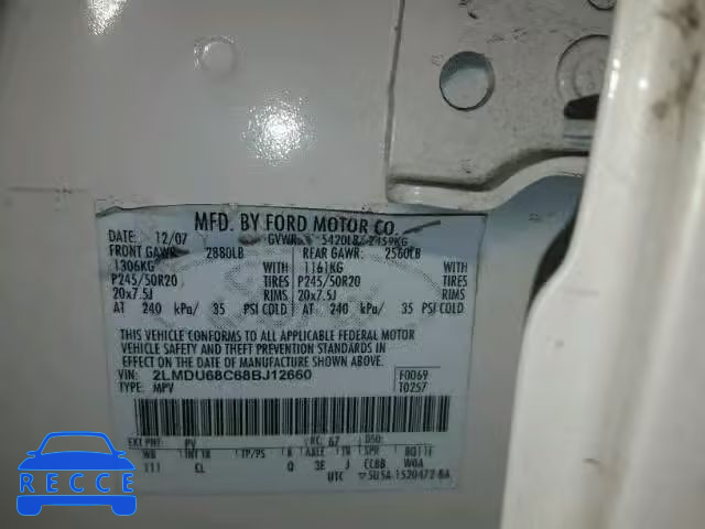 2008 LINCOLN MKX 2LMDU68C68BJ12660 Bild 9