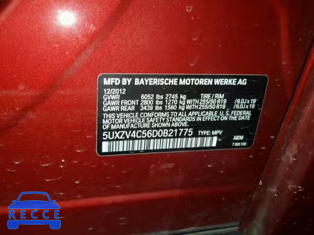 2013 BMW X5 5UXZV4C56D0B21775 image 9