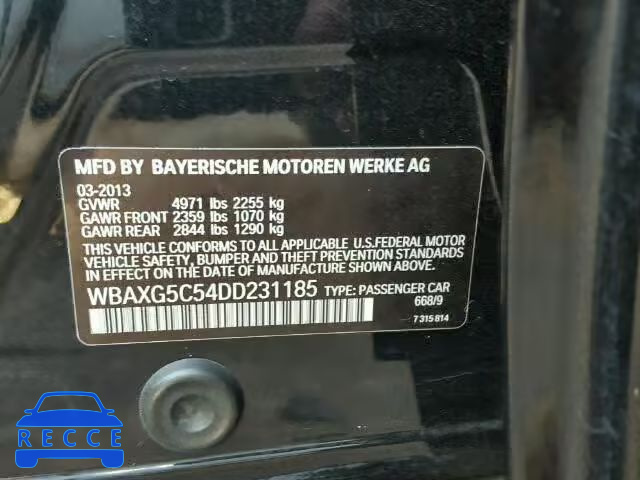 2013 BMW 528 WBAXG5C54DD231185 image 9