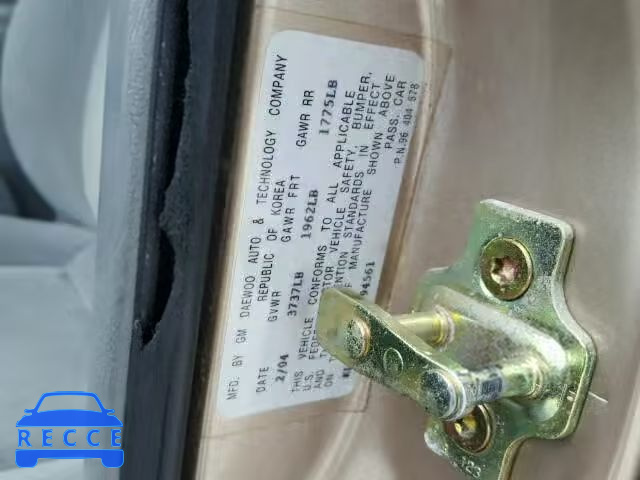 2004 SUZUKI FORENZA KL5JD52Z84K994561 image 9