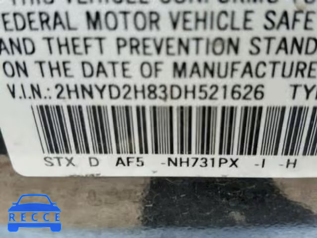 2013 ACURA MDX Advance 2HNYD2H83DH521626 image 9