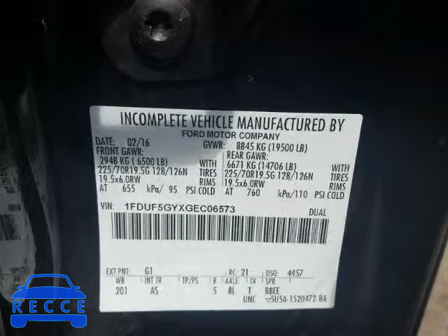 2016 FORD F550 1FDUF5GYXGEC06573 image 9