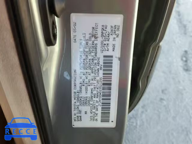 2002 LEXUS LX 470 JTJHT00W023521295 image 9