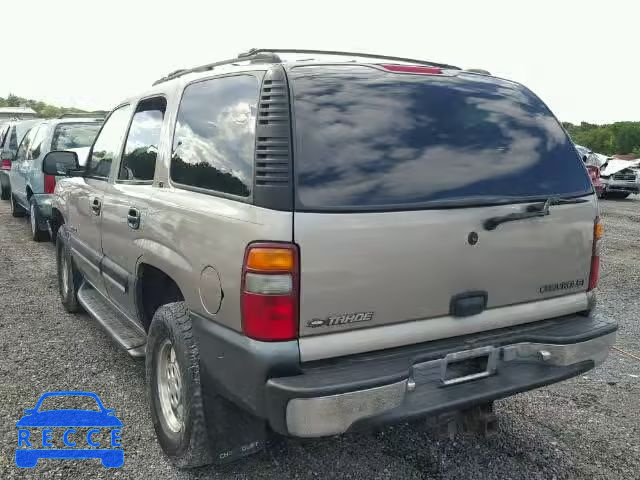 2001 CHEVROLET TAHOE 1GNEK13T41J160428 image 2