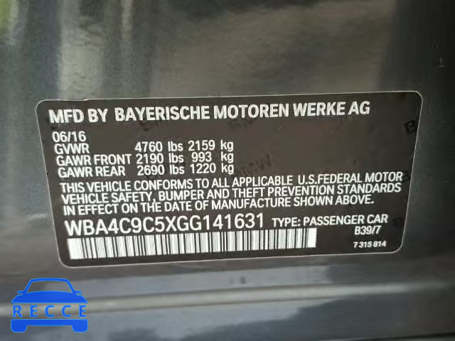 2016 BMW 428 WBA4C9C5XGG141631 Bild 9