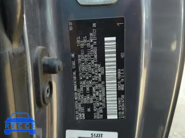 2008 TOYOTA TUNDRA 5TFLU52168X007719 image 9