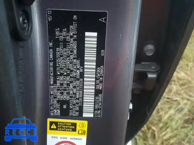 2014 LEXUS RX 2T2ZK1BA8EC135538 image 9