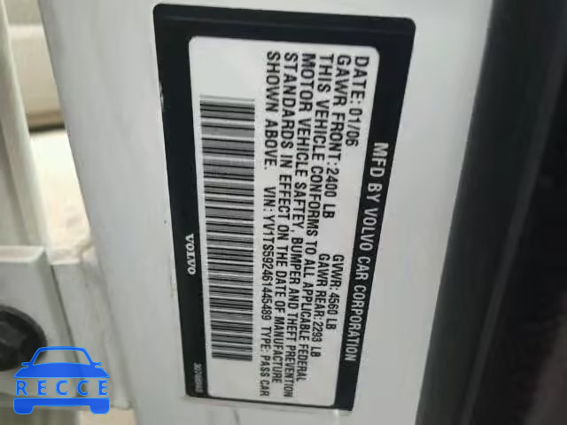 2006 VOLVO S80 YV1TS592461445489 image 9
