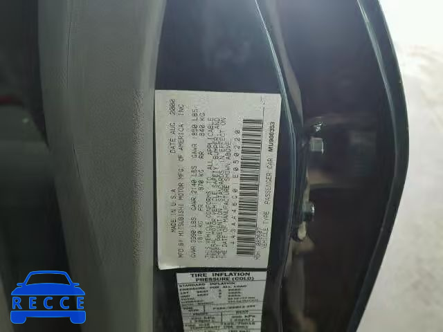 2001 MITSUBISHI GALANT 4A3AA46G01E050220 image 9