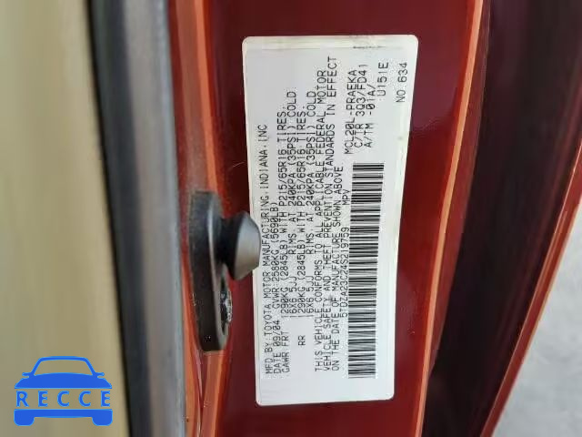 2004 TOYOTA SIENNA 5TDZA23C24S219759 image 9