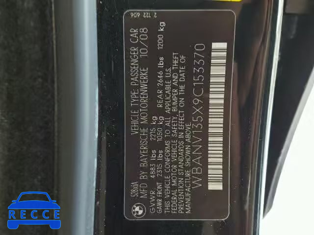 2009 BMW 528 WBANV135X9C153370 image 9