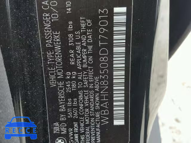 2008 BMW 750 WBAHN83508DT79013 image 9