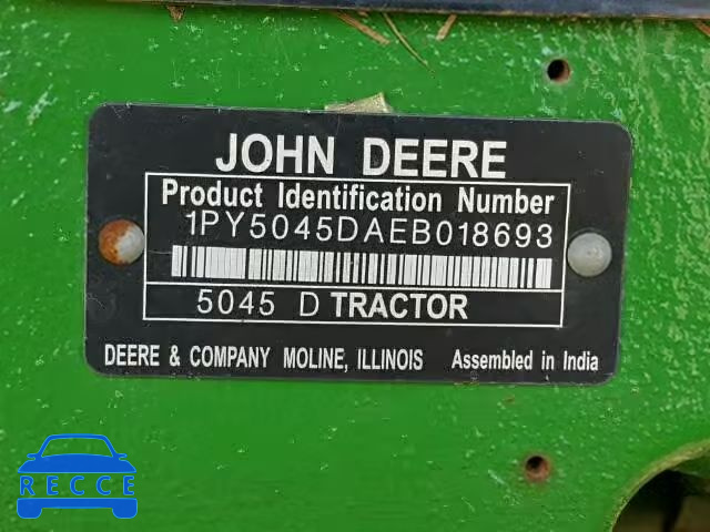 2014 JOHN DEERE TRACTOR 1PY5045DAEB018693 image 9