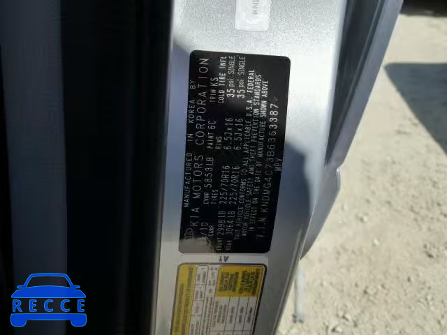 2011 KIA SEDONA KNDMG4C73B6363387 image 9