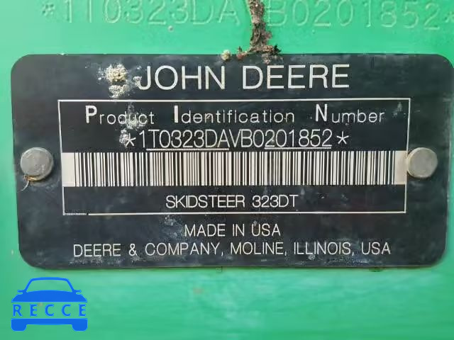 2011 JOHN DEERE TRACTOR 1T0323DAVB0201852 зображення 9