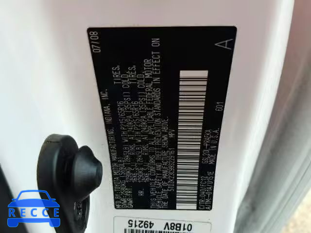 2009 TOYOTA SIENNA 5TDZK23C99S229161 image 9