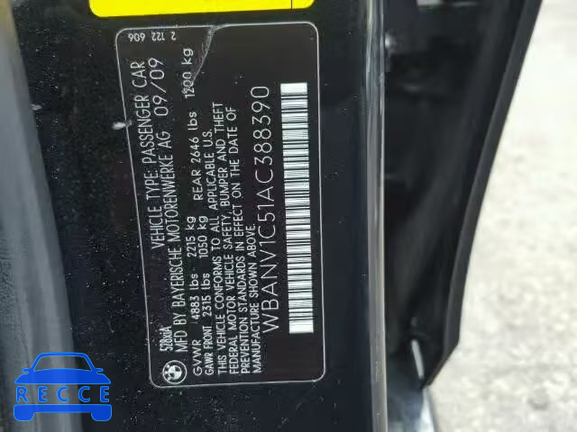 2010 BMW 528 WBANV1C51AC388390 Bild 9