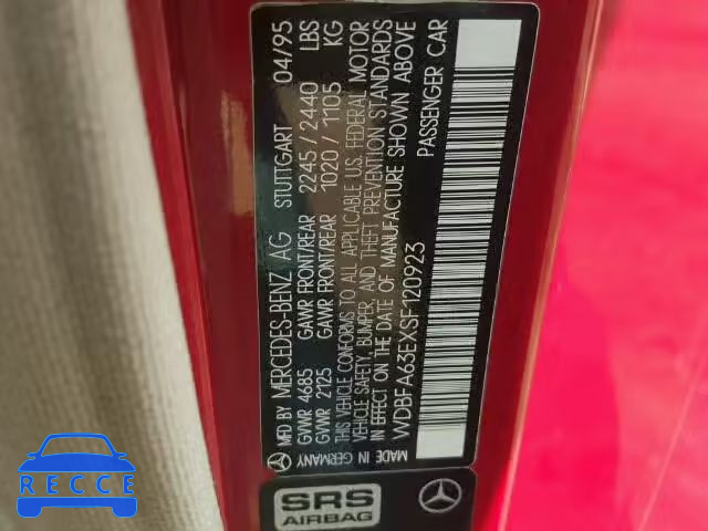 1995 MERCEDES-BENZ SL WDBFA63EXSF120923 image 9