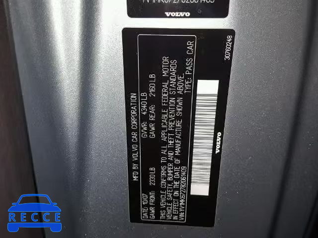 2008 VOLVO C30 YV1MK672782061409 image 9