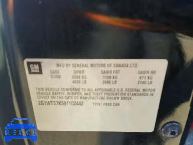 2009 CHEVROLET IMPALA 2G1WT57K391102442 image 9