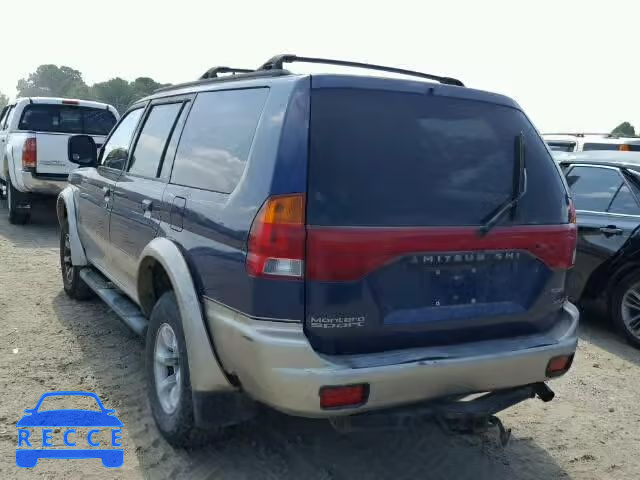 1999 MITSUBISHI MONTERO JA4MT31H4XP034176 image 2