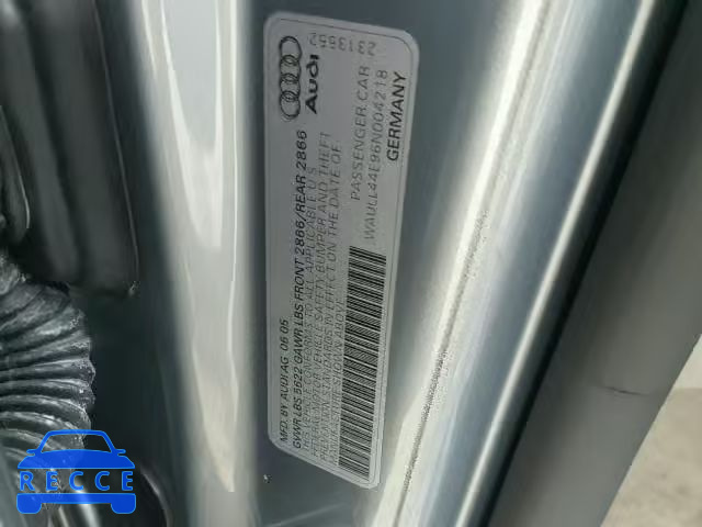 2006 AUDI A8 WAULL44E96N004218 зображення 9