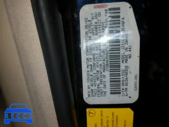 2002 LEXUS GS JT8BD69S820171021 image 9