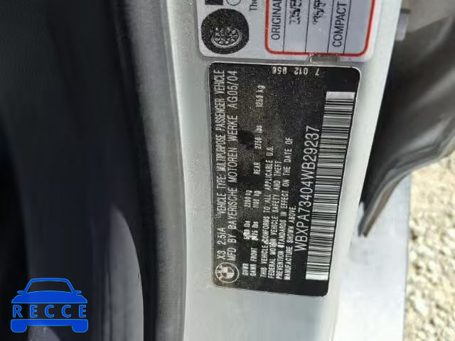 2004 BMW X3 WBXPA73404WB29237 image 9