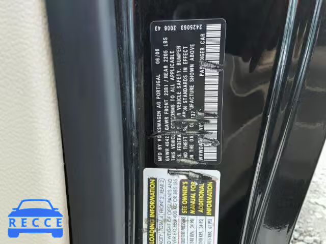 2007 VOLKSWAGEN EOS WVWDA71F37V002137 image 9