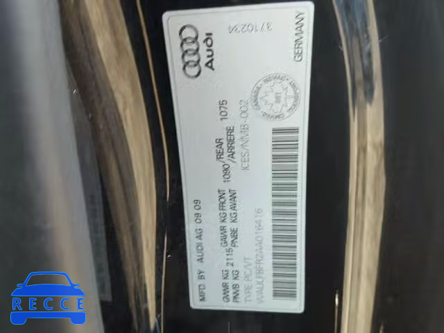 2010 AUDI A5 WAULFBFR2AA016416 image 9