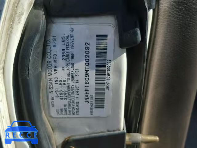 1991 INFINITI M30 JNXHF16C9MT002092 image 9