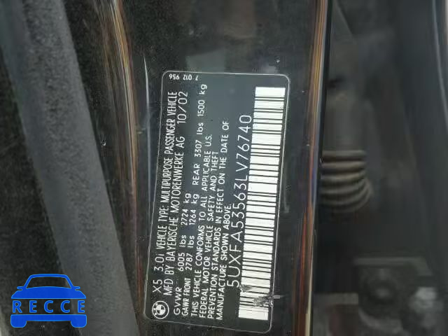 2003 BMW X5 5UXFA53563LV76740 image 9