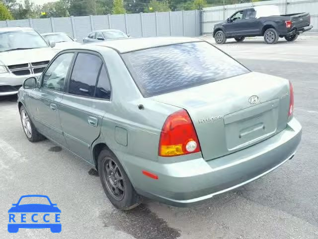 2003 HYUNDAI ACCENT KMHCG45C73U464754 image 2