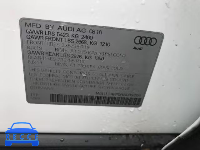 2017 AUDI Q5 WA1L2AFP0HA035204 image 9