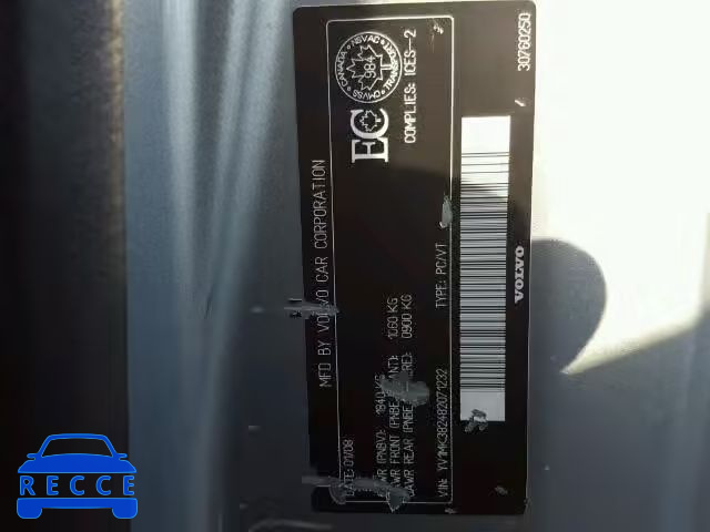 2008 VOLVO C30 YV1MK382482071232 image 9