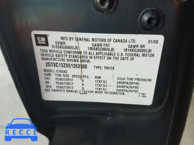 2006 GMC NEW SIERRA 2GTEC13ZX61263588 image 9