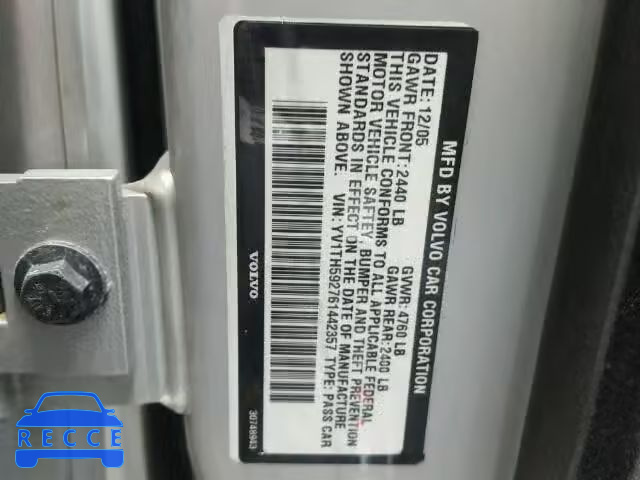 2006 VOLVO S80 YV1TH592761442357 image 9