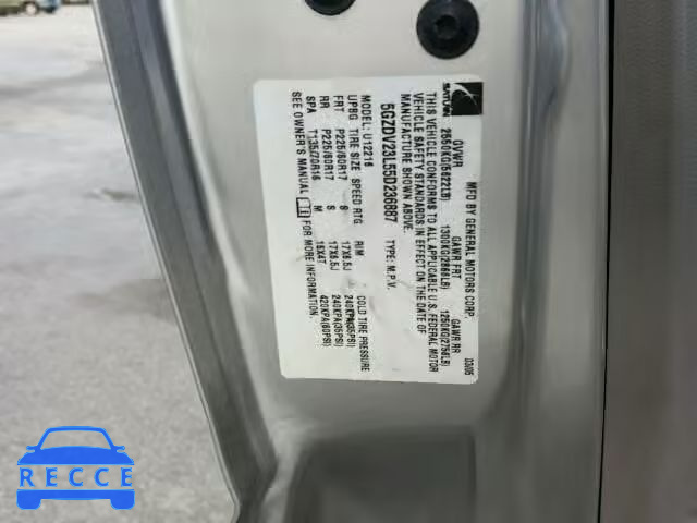 2005 SATURN RELAY 5GZDV23L55D236887 Bild 9