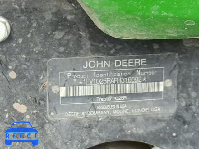 2015 JOHN DEERE TRACTOR 1LV1025RAFH316692 Bild 9