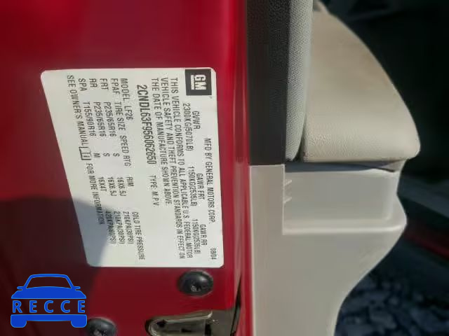 2005 CHEVROLET EQUINOX 2CNDL63F956062650 image 9