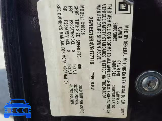 1997 CHEVROLET SUBURBAN 3GNEC16R4VG177718 Bild 9