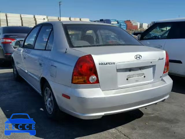 2003 HYUNDAI ACCENT KMHCG45C03U413421 image 2