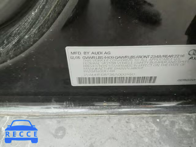 2006 AUDI A3 WAUHF68P36A000550 image 9