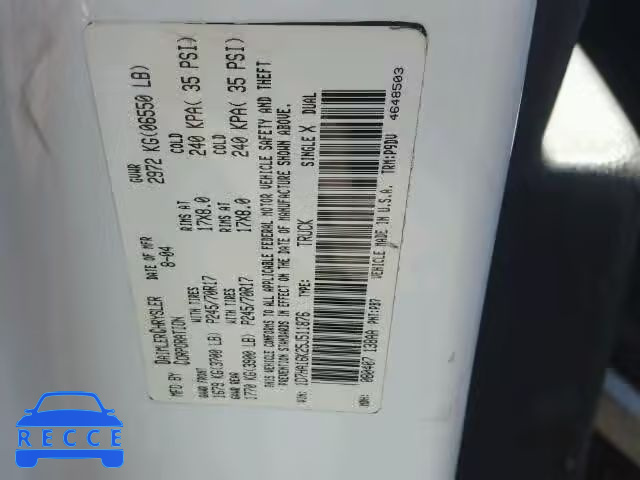 2005 DODGE RAM 2500 3D6WR26D65G831540 image 9