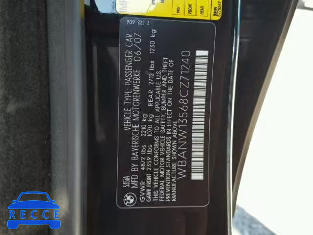 2008 BMW 535 WBANW13568CZ71240 image 9