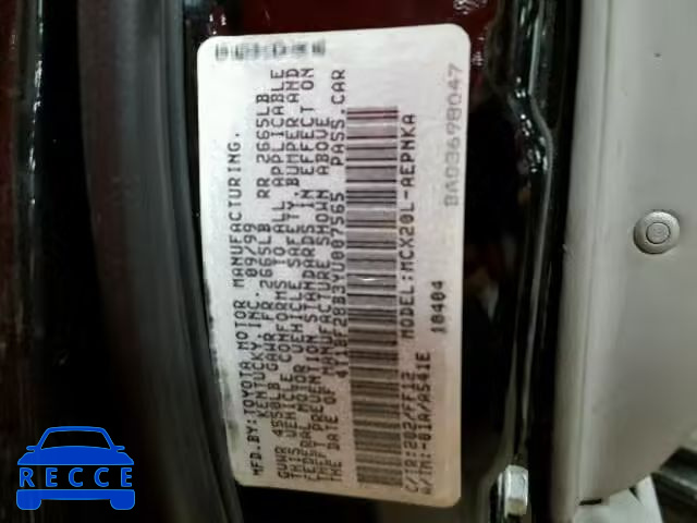 2000 TOYOTA AVALON 4T1BF28B3YU007565 image 9